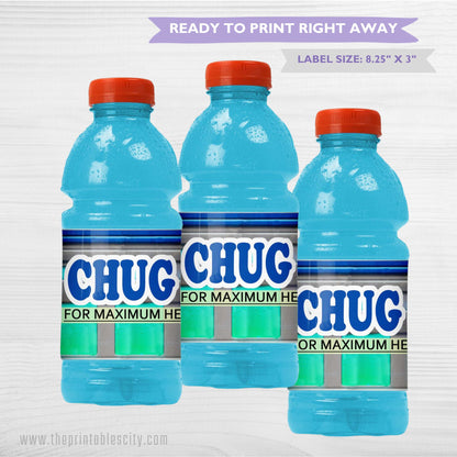 Chug Jug Labels for Fortnite Party Favor