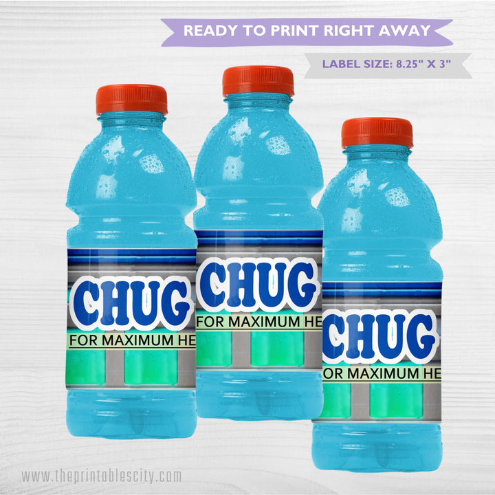 Chug Jug Gatorade Labels for Fortnite Party Favor