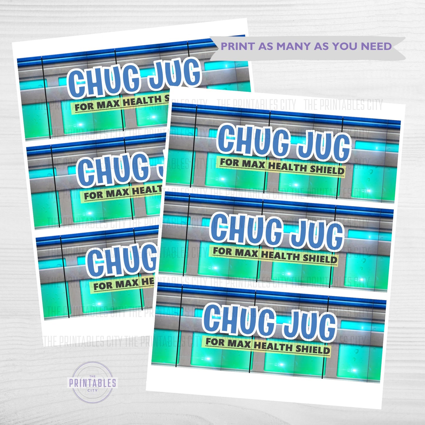 Chug Jug Labels for Fortnite Party Favor