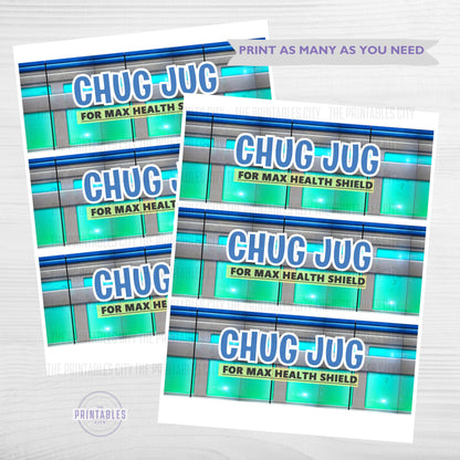 Chug Jug Labels for Fortnite Party Favor