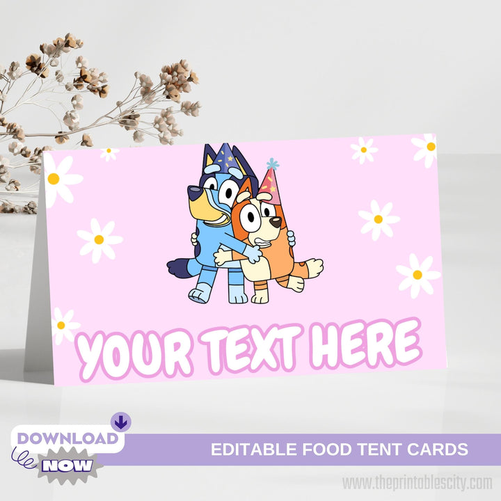 Bluey Food Tent For Bluey Birthday - Editable