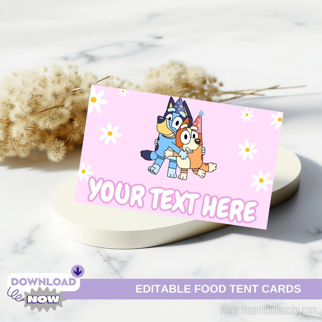 Bluey Food Tent For Bluey Birthday - Editable