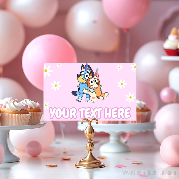 Bluey Food Tent For Bluey Birthday - Editable