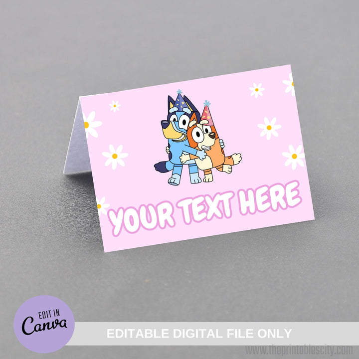 Bluey Food Tent For Bluey Birthday - Editable