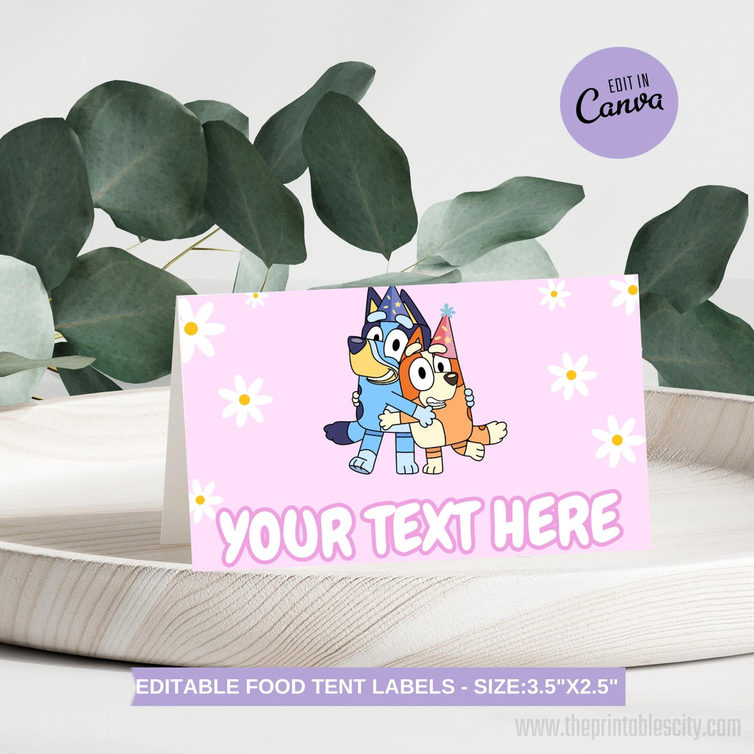 Bluey Food Tent For Bluey Birthday - Editable