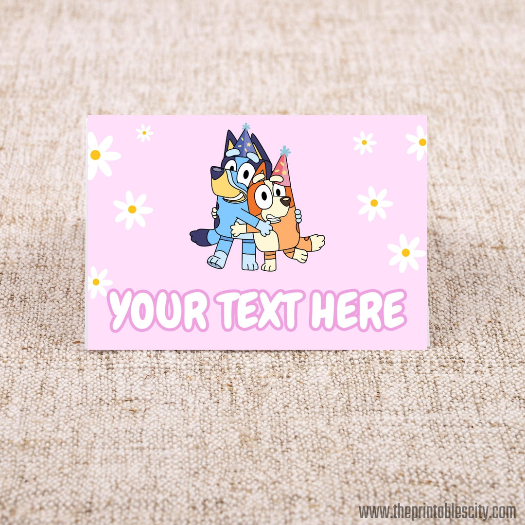 Bluey Food Tent For Bluey Birthday - Editable