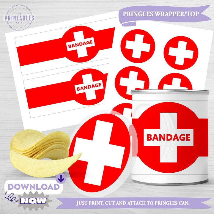 Bandage Labels for Fortnite Birthday Party Favor