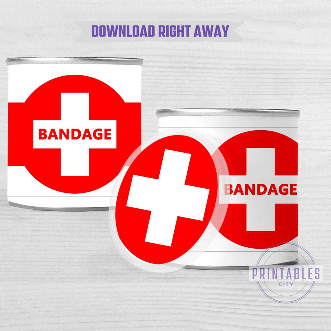 Bandage Labels for Fortnite Birthday Party Favor