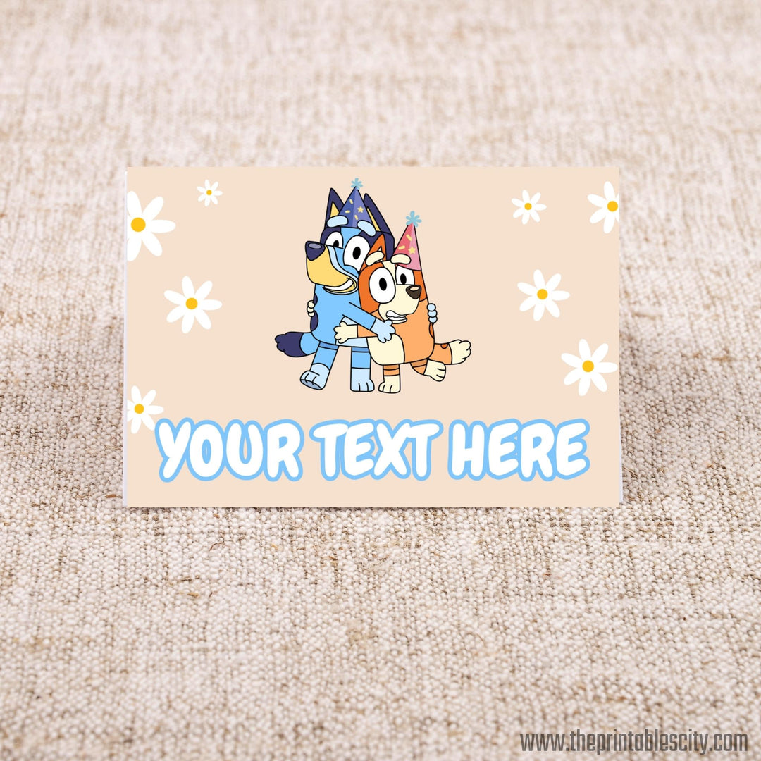 Bluey Birthday Place Cards - Editable Template