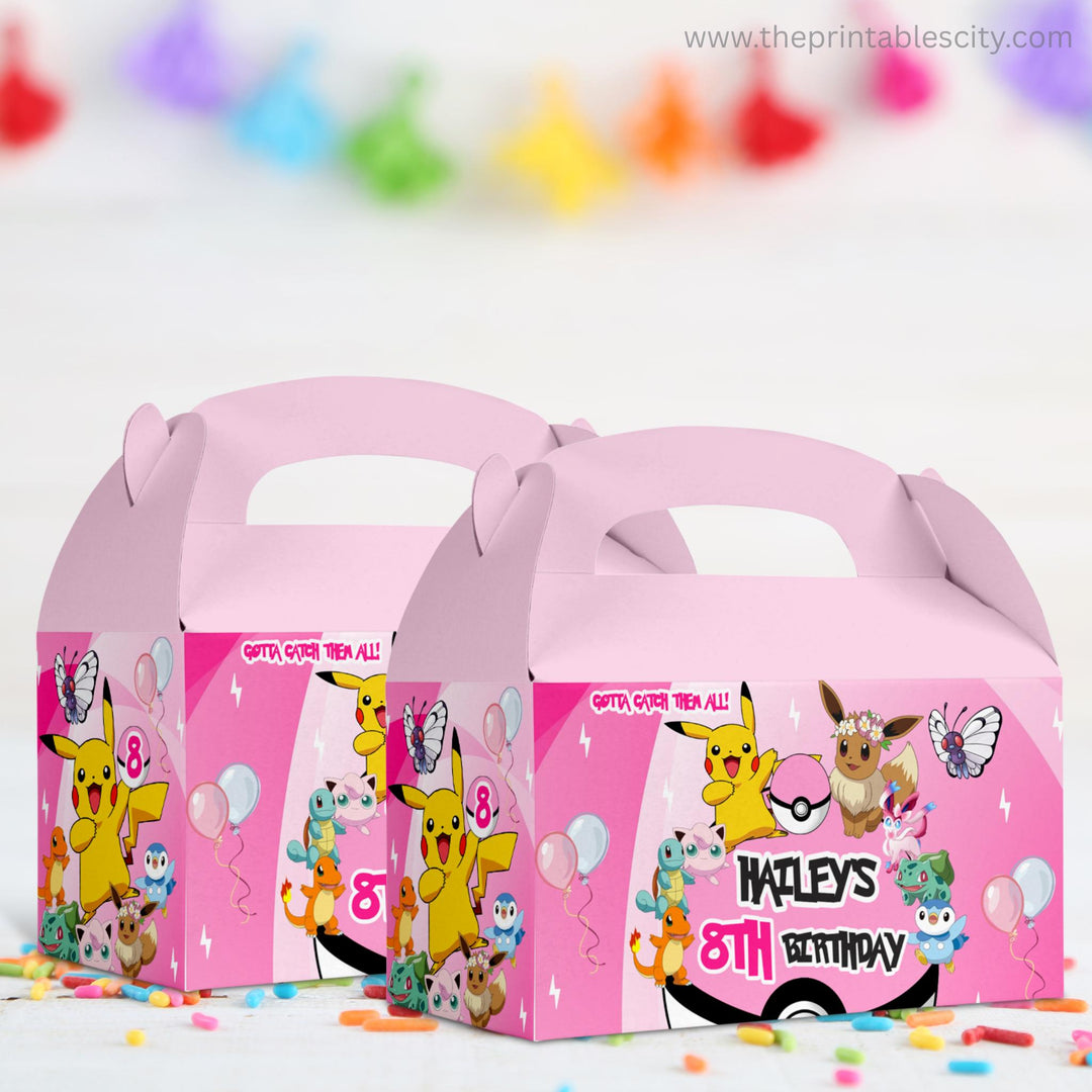 Editable Pokemon Party Favor Bundle - Printable Template