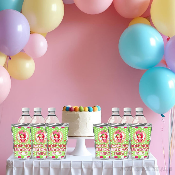 Strawberry Shortcake Caprisun Labels - Editable Template