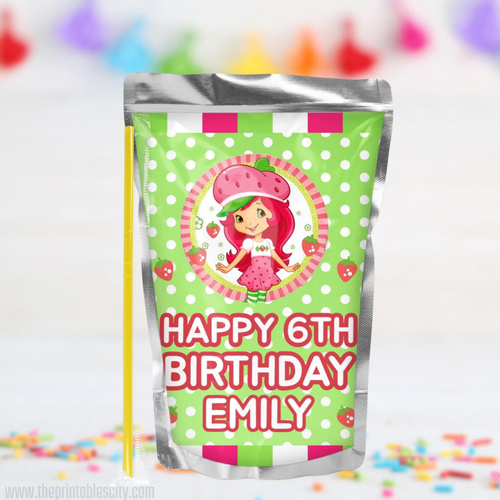Editable Strawberry Shortcake Party Favor Bundle