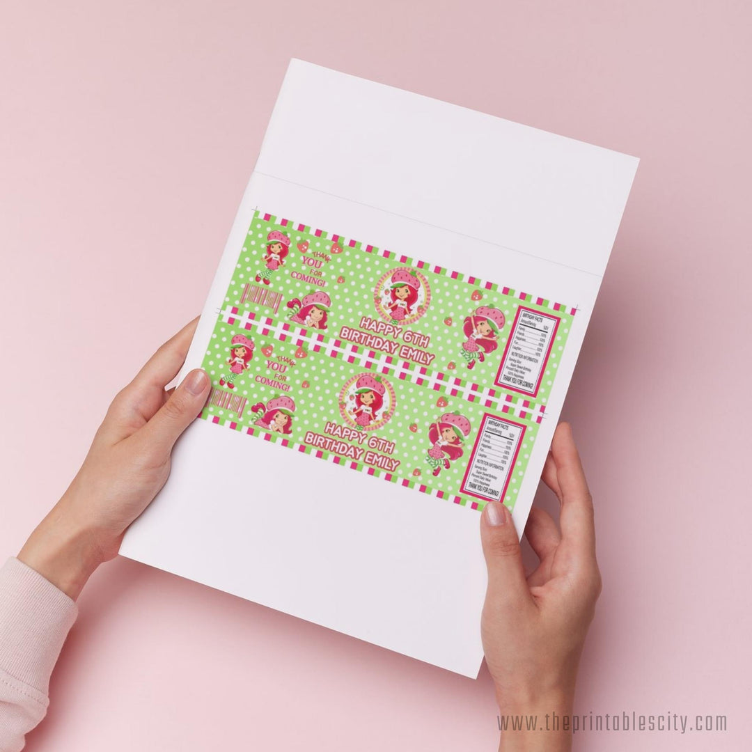 Editable Strawberry Shortcake Pringles Wrapper