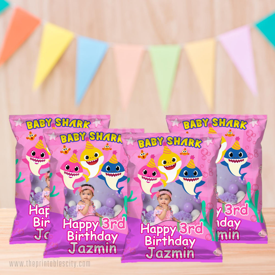 Editable Baby Shark Chip Bag Wrapper