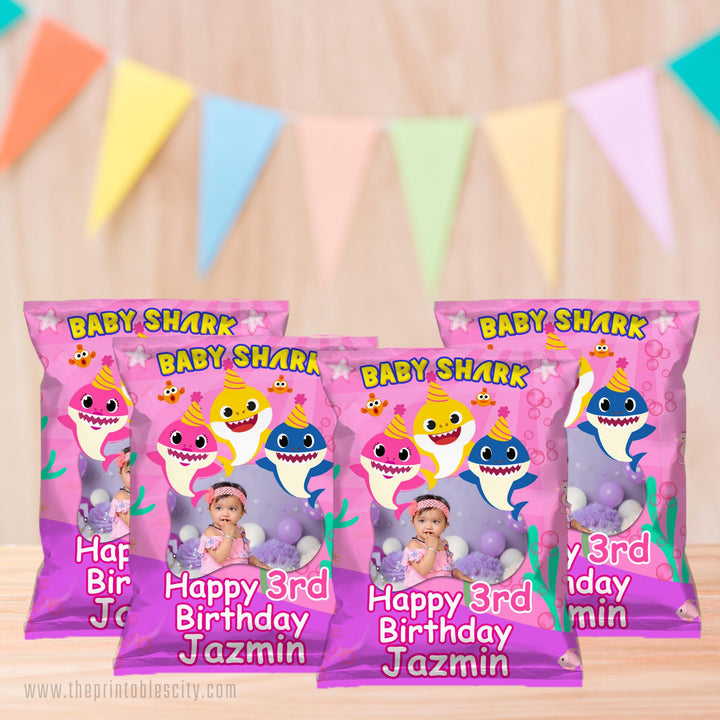 Editable Baby Shark Chip Bag Wrapper