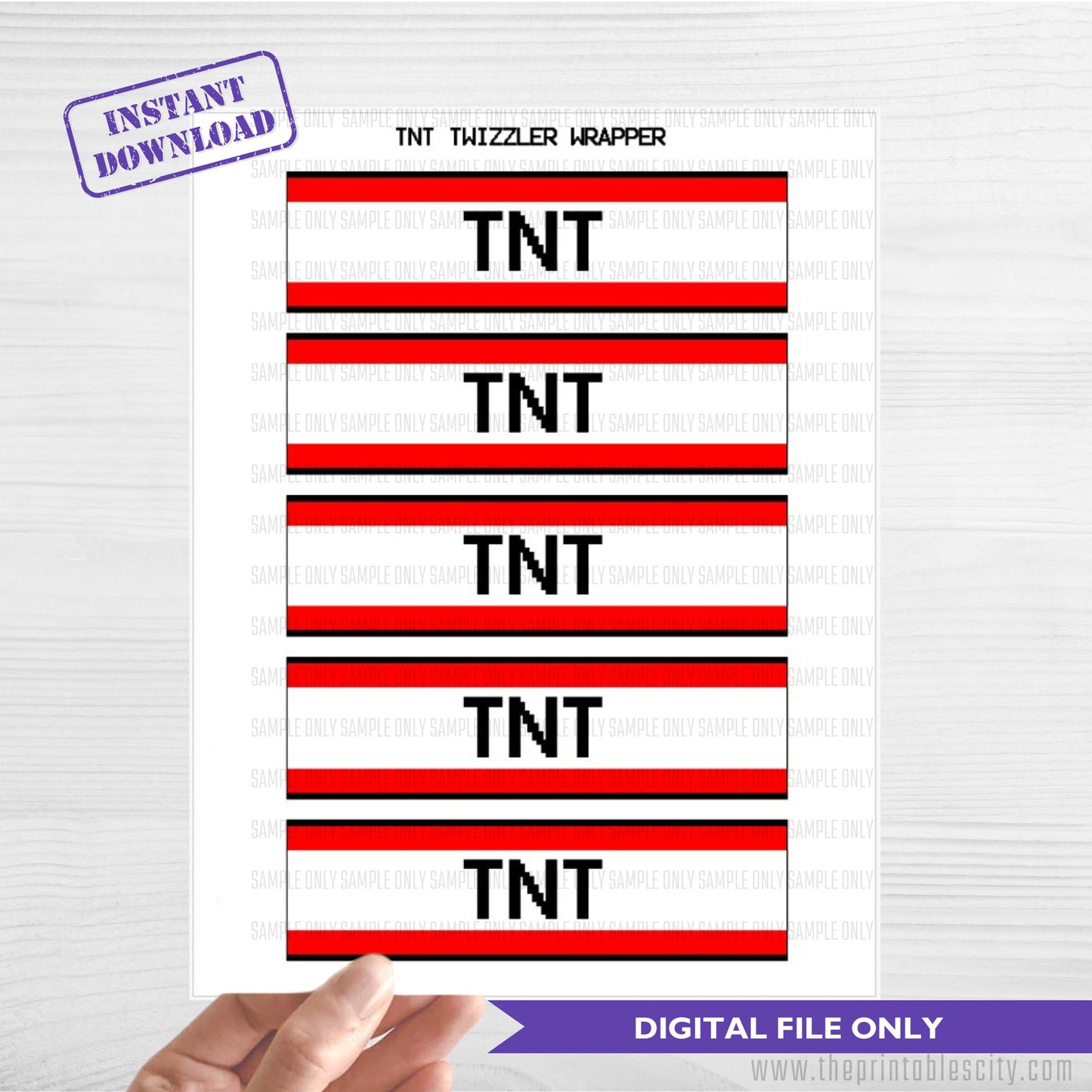 TNT Twizzler Labels for Video Game Party Favor