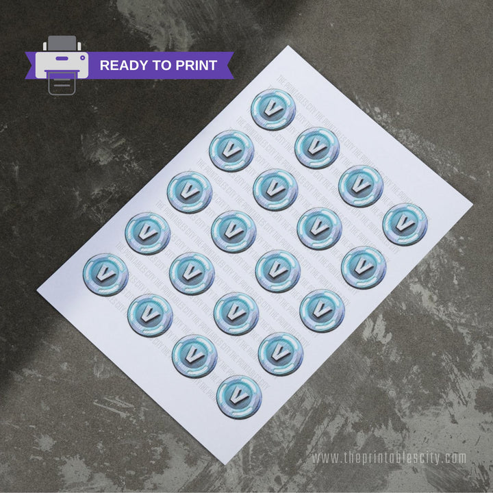 Vbucks Chocolate Coin Labels Party Favor