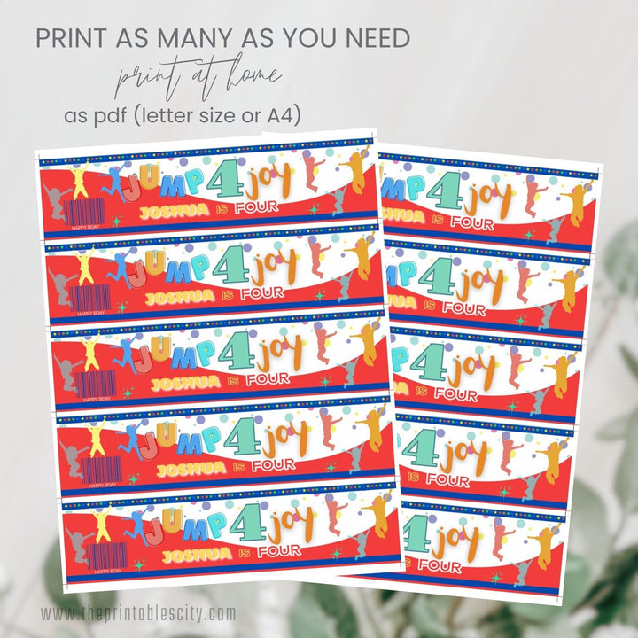 Jump 4 Joy Editable Water Label Template