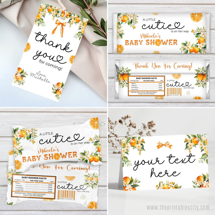 A Little Cutie Is On The Way Baby Shower Party Decor Bundle