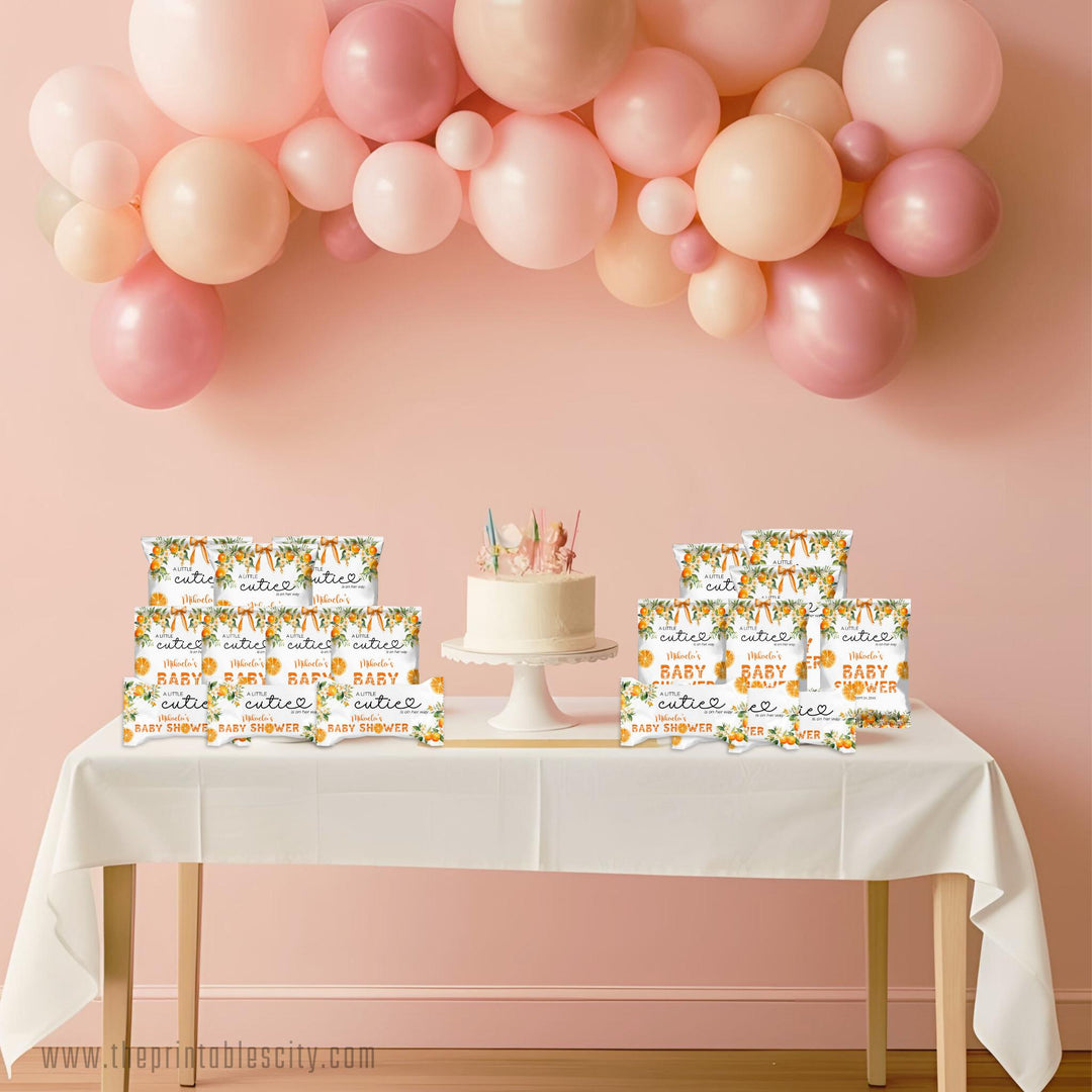 Editable Little Cutie Is On The Way Rice Krispies Wrapper