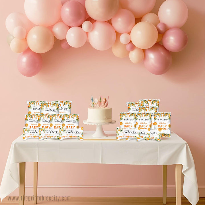 Editable Little Cutie Is On The Way Rice Krispies Wrapper