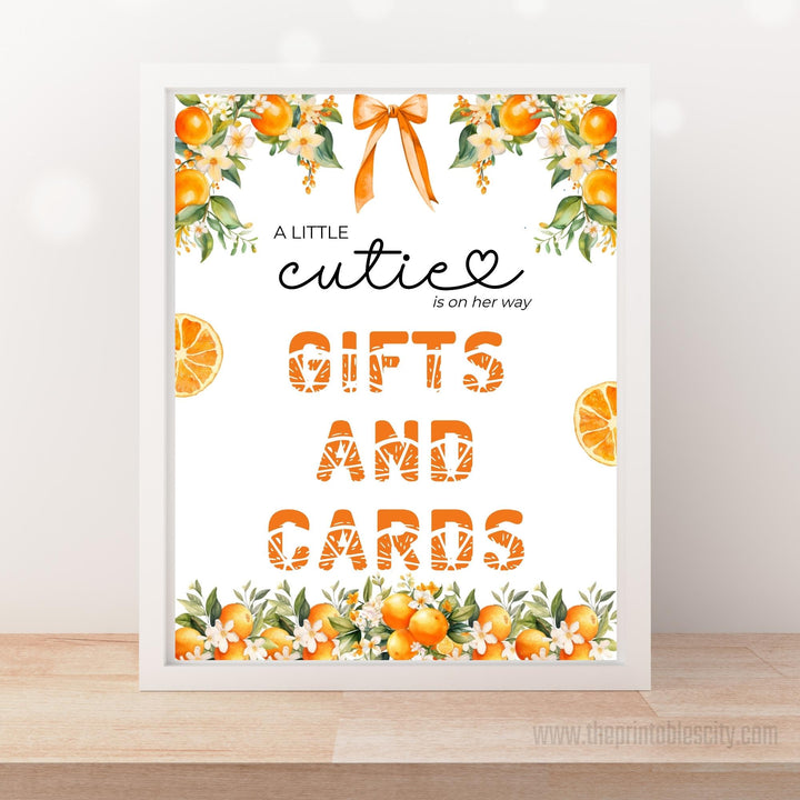 Editable Little Cutie Custom Sign Template for Baby Shower