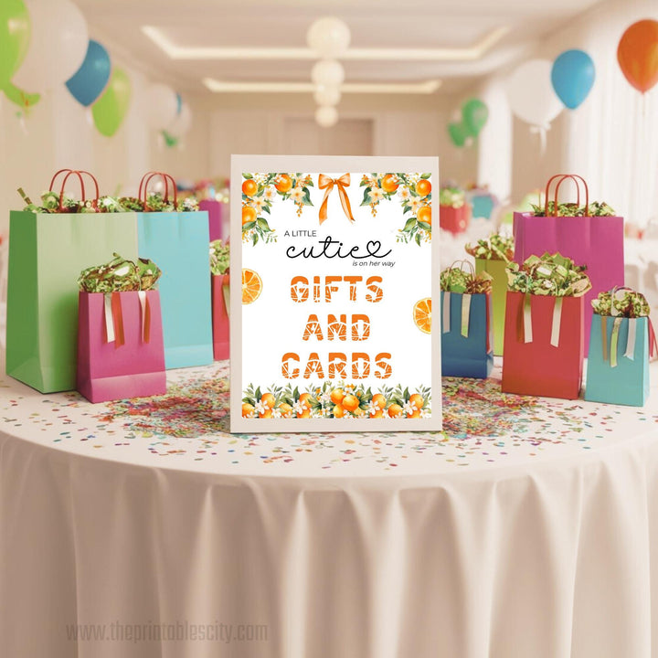 Editable Little Cutie Custom Sign Template for Baby Shower