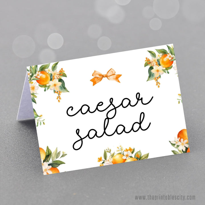 A Little Cutie Baby Shower Food Tent Labels - Editable