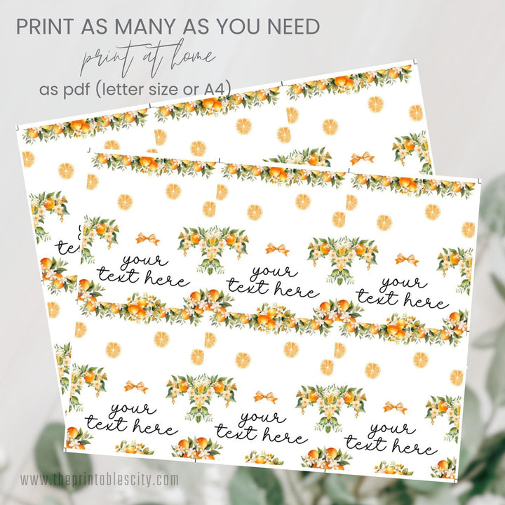 A Little Cutie Baby Shower Food Tent Labels - Editable