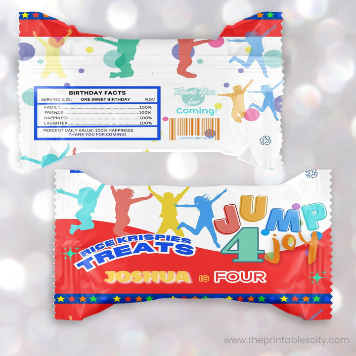 Jump 4 Joy Rice Krispies Wrapper Editable Template