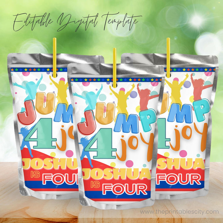 Jump 4 Joy Caprisun Label For Kids Birthday