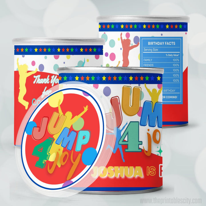 Jump 4 Joy Editable Pringles Wrapper Party Favor