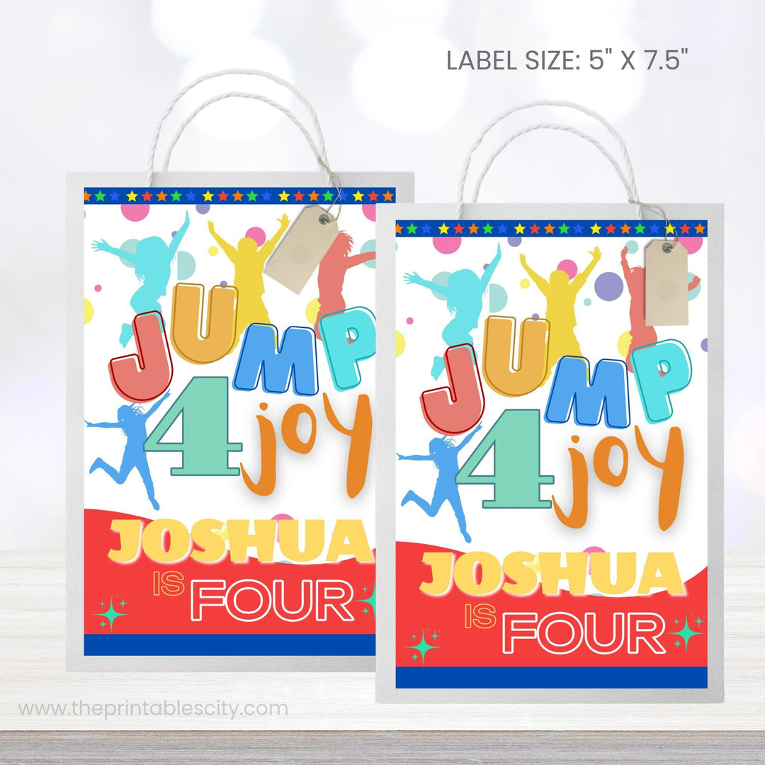 Jump 4 Joy Editable Goody Bag Label