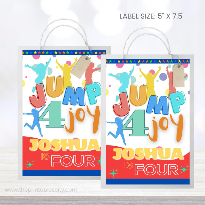 Jump 4 Joy Editable Goody Bag Label