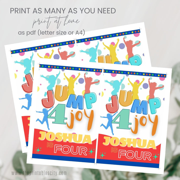 Jump 4 Joy Editable Goody Bag Label