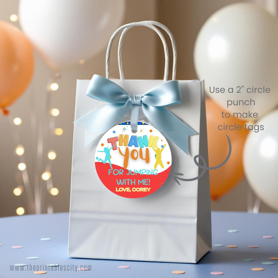 Trampoline Jump Four Joy Editable Sticker Printable
