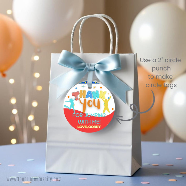 Trampoline Jump Four Joy Editable Sticker Printable