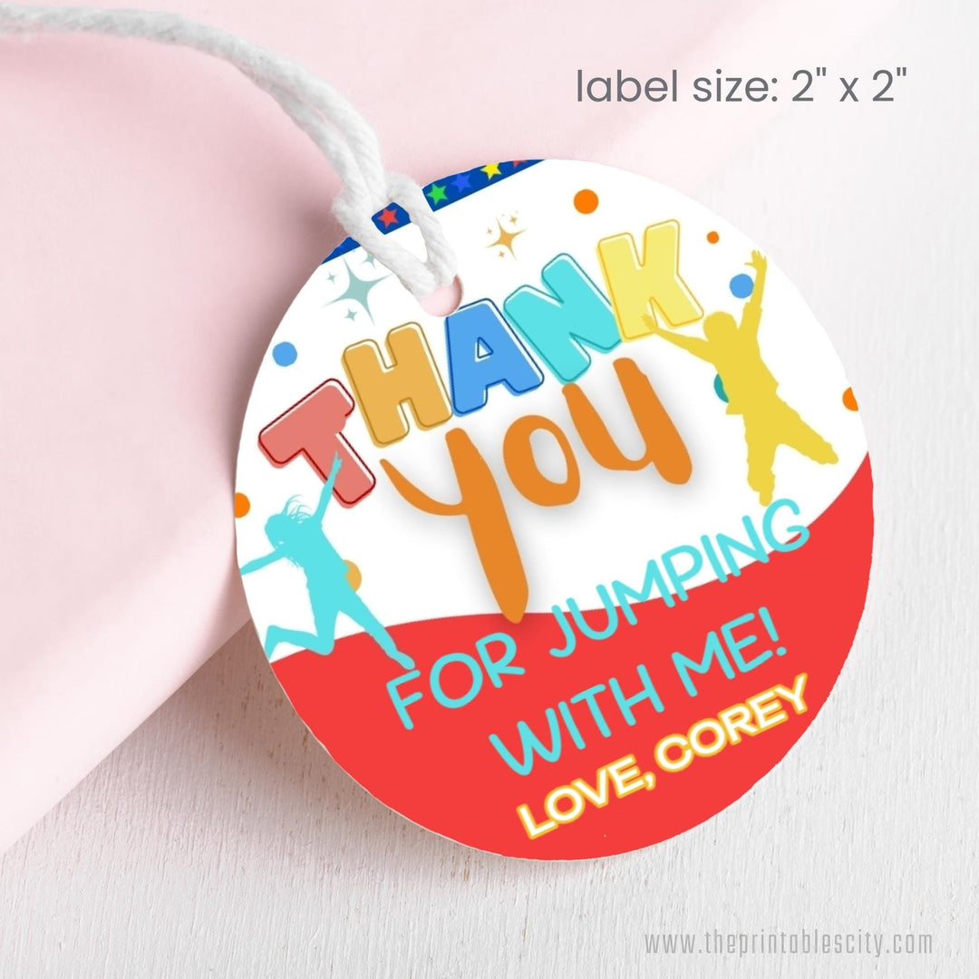 Trampoline Jump Four Joy Editable Sticker Printable