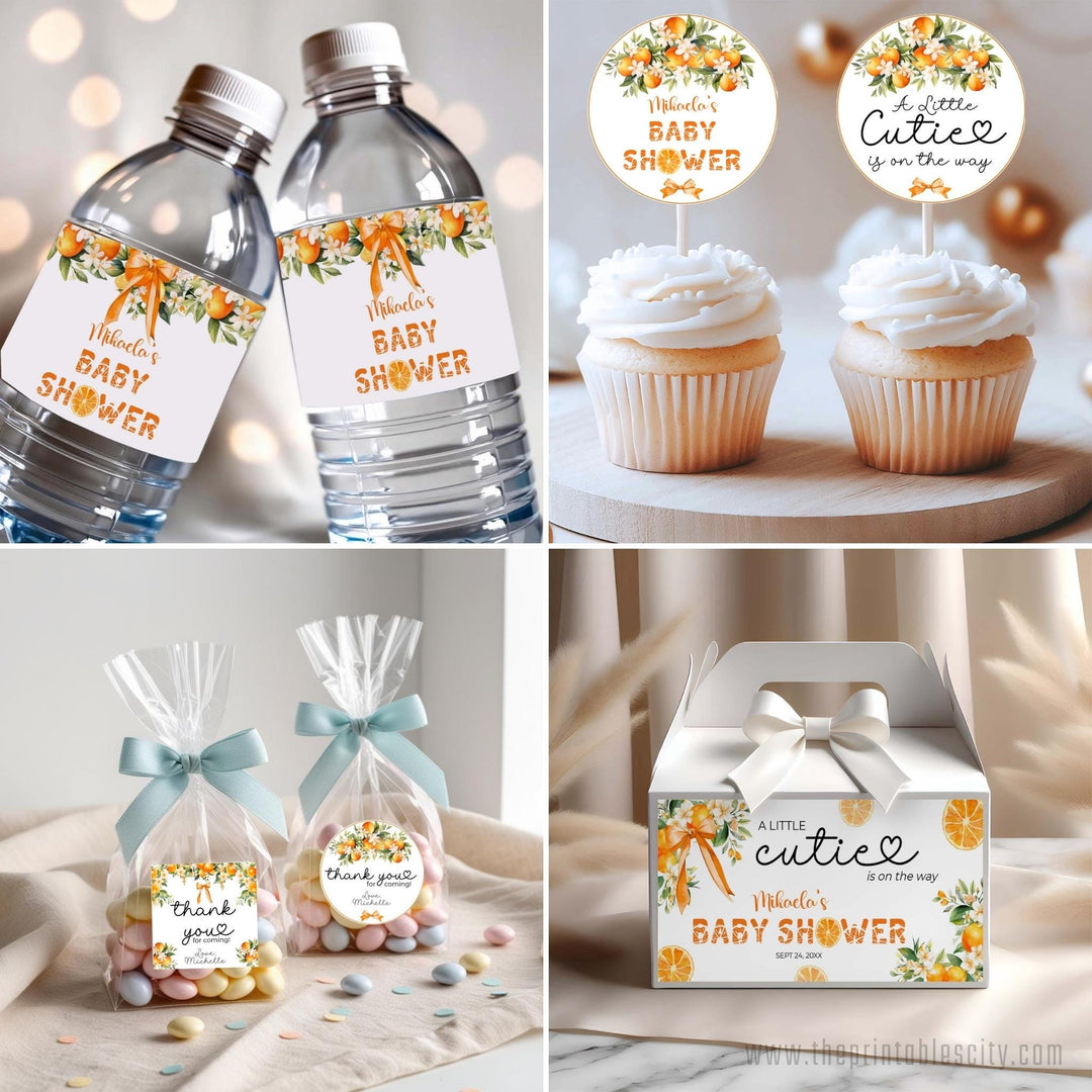 A Little Cutie Is On The Way Baby Shower Party Decor Bundle