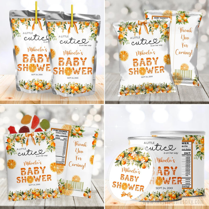 A Little Cutie Is On The Way Baby Shower Party Decor Bundle