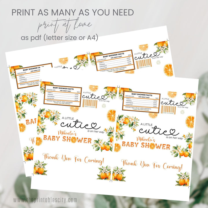 Editable Little Cutie Is On The Way Rice Krispies Wrapper