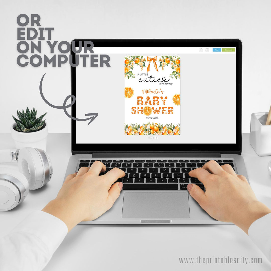 A Little Cutie Baby Shower Juice Label Party Favor