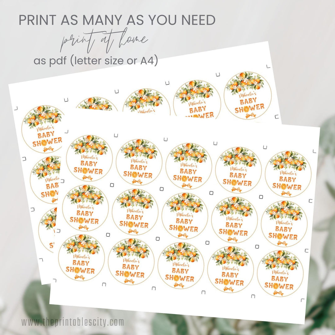 A Little Cutie Baby Shower Cupcake Topper - Editable Template