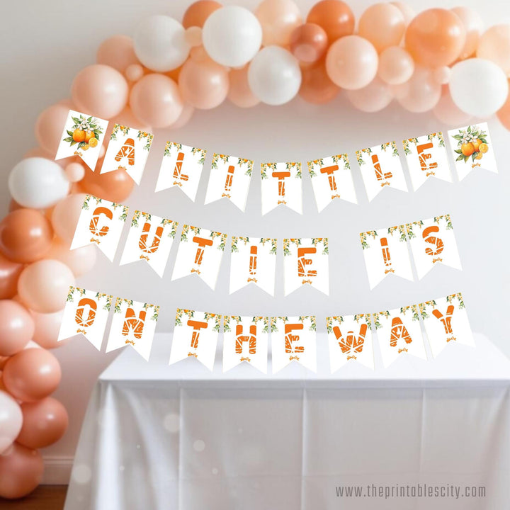 A Little Cutie Is On The Way Party Banner for Baby Shower